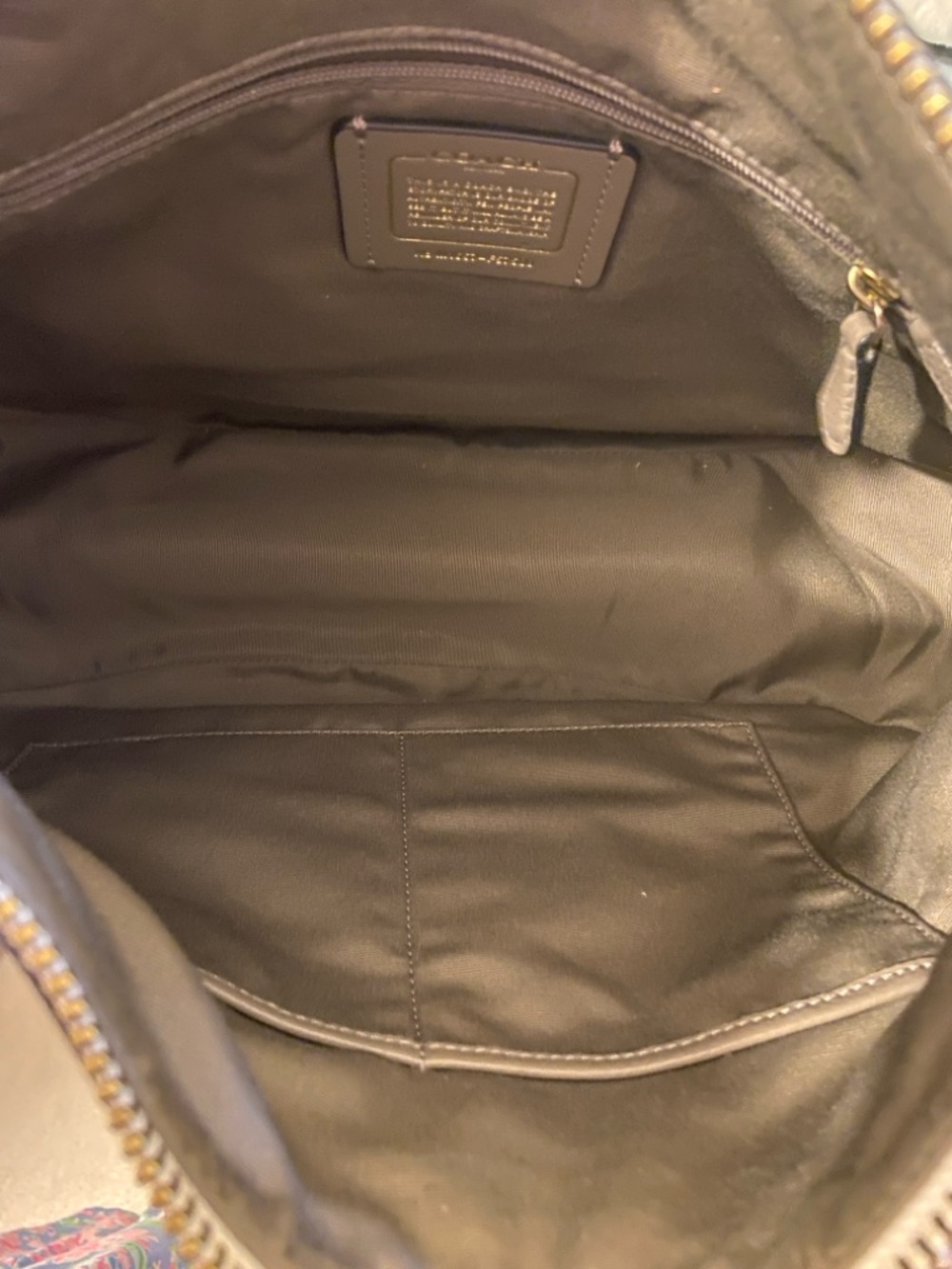 Coach Harley Hobo Geometric Ivory Tri-Color Pebbled Leather Shoulder Bag - Picture 11 of 16